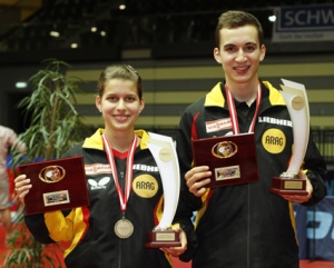 Petrissa Solja und Frederick Jost gewannen Gold im Mixed 